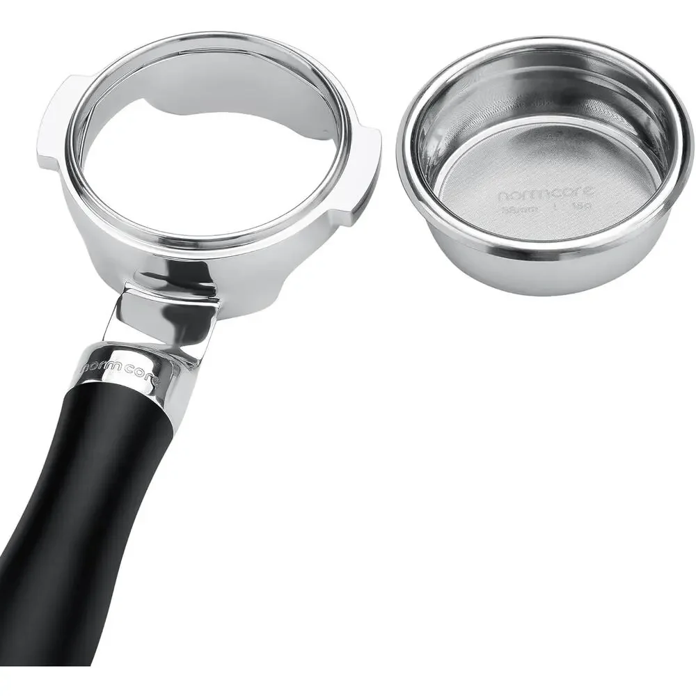 NWOB Normcore 58 mm Silm Naked Bottomless Portafilter Fits E61 Group 18g Basket